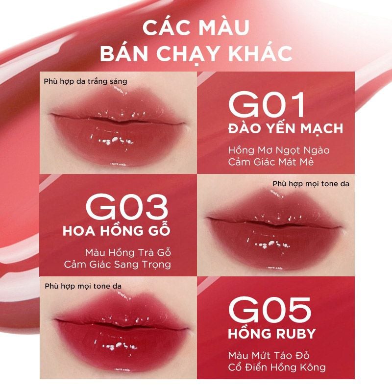 Son Thỏi Có Màu Dưỡng Ẩm, Căng Bóng Môi Colorkey Juicy Glow Lipstick 3g