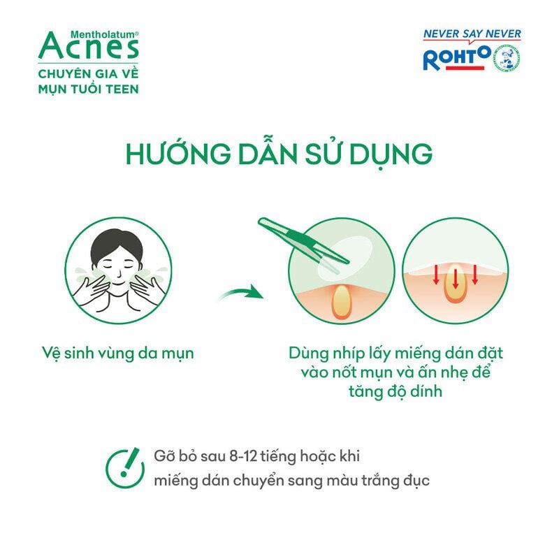 [24 MIẾNG - 48 MIẾNG] Miếng Dán Mụn Acnes Clear Patch