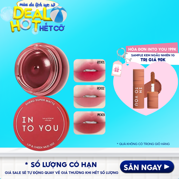 Son Kem Bùn Kiêm Má Hồng Dạng Hũ Into You Shero Super Matte Lip & Cheek Mud (Canned) 5g