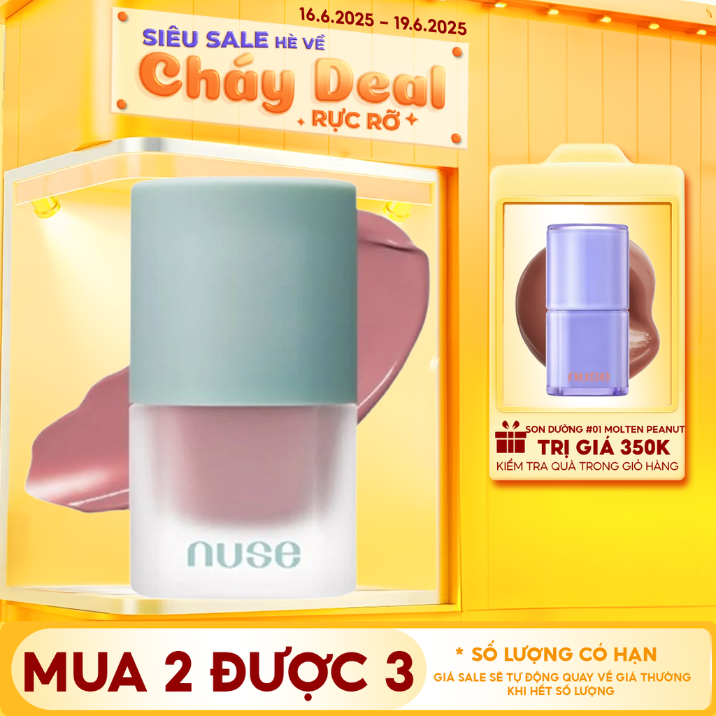 [NUSE BY ROMAND] Má Hồng Dạng Kem Thuần Chay, Mịn Lì Nuse Mousse Care Cheek 16ml