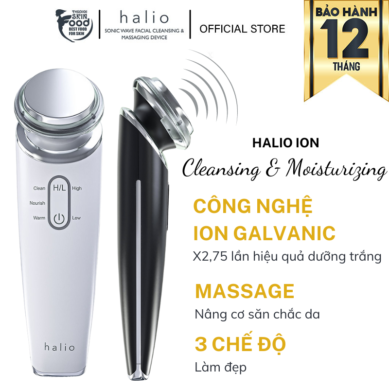 Máy Đẩy Tinh Chất Dưỡng Trắng Halio Ion Cleansing & Moisturizing Beauty Device