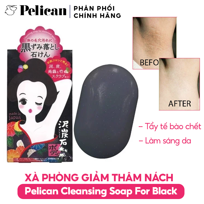 Xà Phòng Giảm Thâm Vùng Da Dưới Cánh Tay Nhật Bản Pelican Cleansing Soap For Black Spots 100g (Che tên sản phẩm khi giao hàng)
