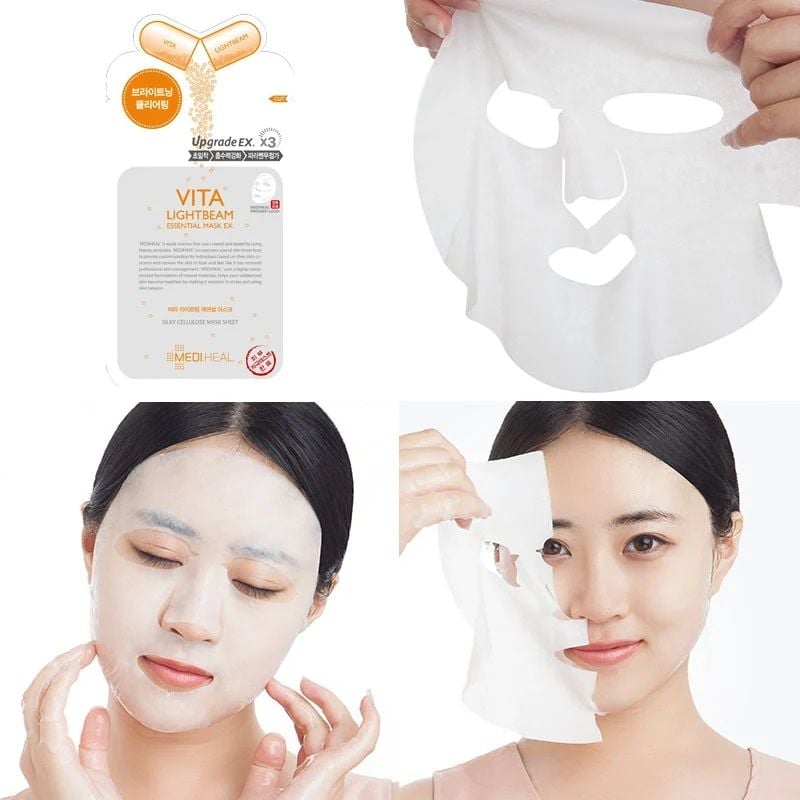 Mặt Nạ Miếng Cấp Ẩm, Hỗ Trợ Dưỡng Trắng, Cải Thiện Nếp Nhăn Mediheal Essential Mask (Teatree, Collagen, Vita, Placenta, Watermide, Madecassoside)