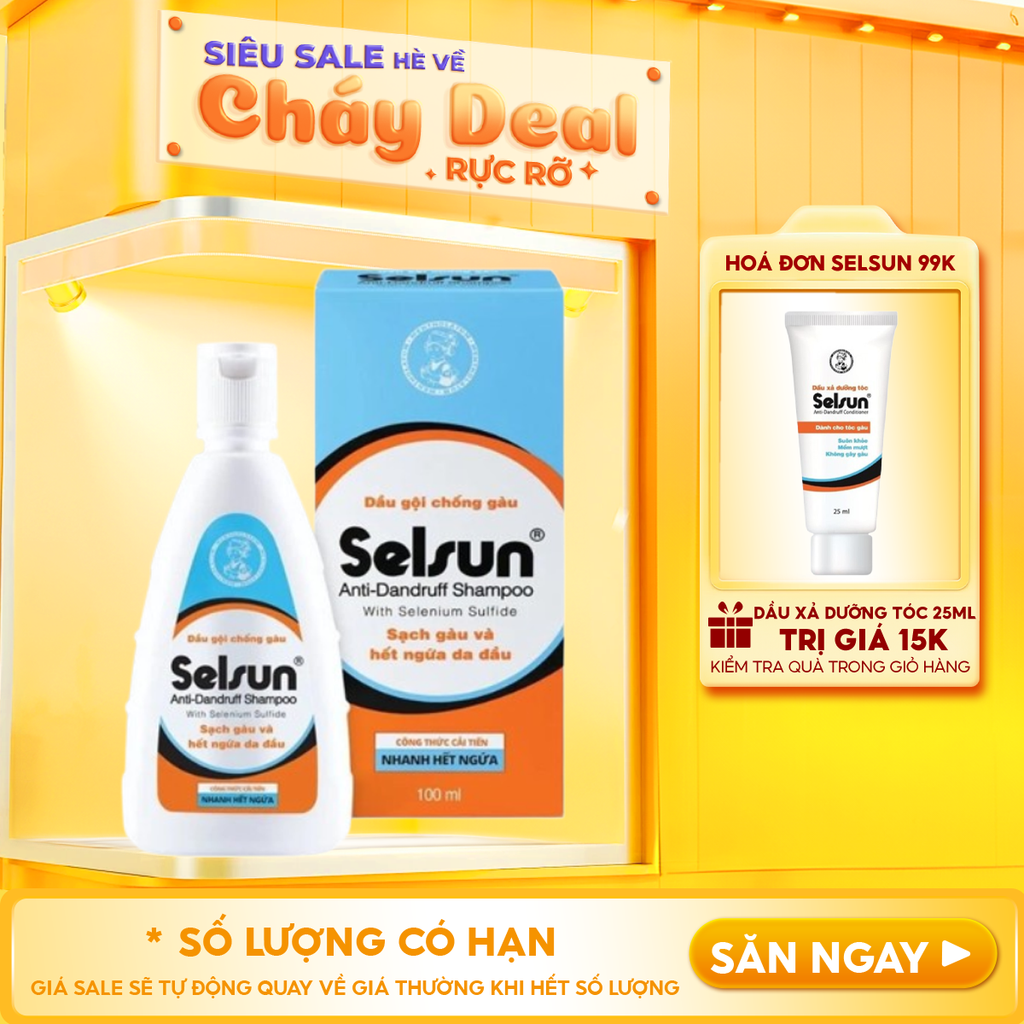 Dầu Gội Ngăn Ngừa Gàu & Nấm, Giảm Ngứa Da Đầu Selsun Anti-Dandruff Shampoo
