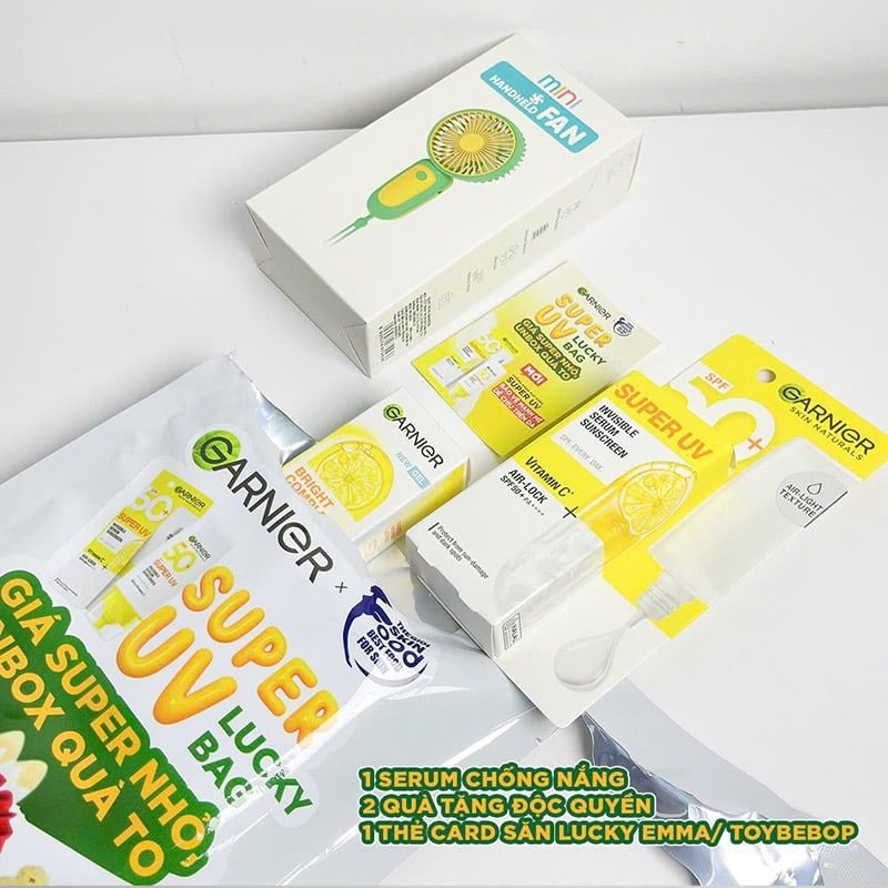 [Độc Quyền Thegioiskinfood] Garnier Lucky Bag Super UV - Săn Blind Box Trong Túi Mù