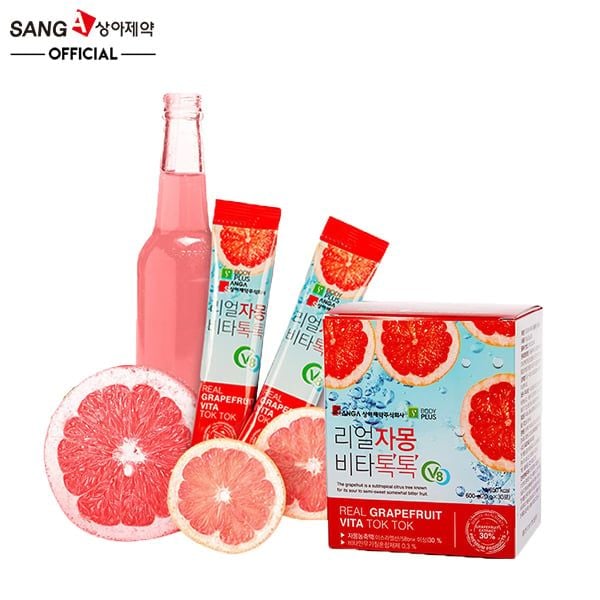 [1 Gói] Nước Ép Bưởi Giảm Cân, Đẹp Da Sanga Real Grapefruit Vita Tok Tok