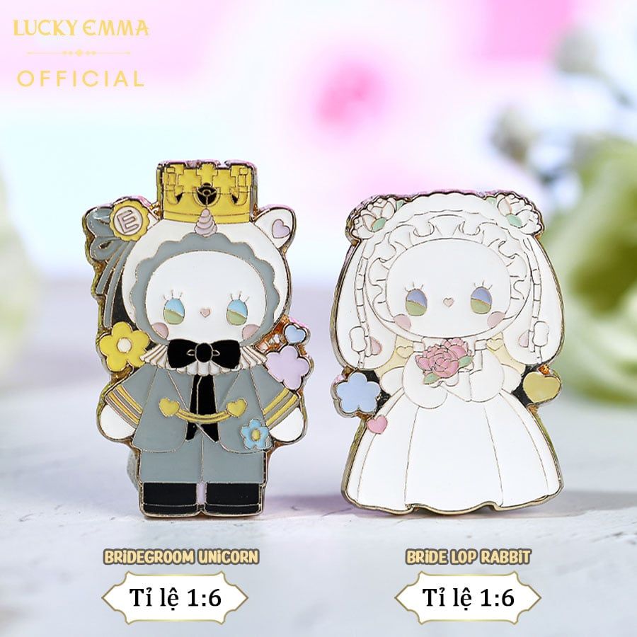 Huy Hiệu, Ghim Cài Áo Lucky Emma Wedding - YSJ-0010