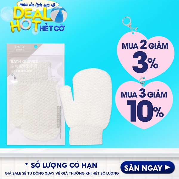 [NHẬP KHẨU] Găng Tay Tắm Tẩy Tế Bào Chết Làm Sạch Da LMLTOP Bath Gloves C167 (Màu ngẫu nhiên)