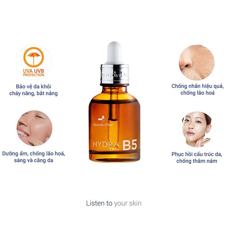 Serum GoodnDoc Tinh Chất Dưỡng Sáng Da, Cấp Ẩm GoodnDoc Hydrat B5 Serum 30ml