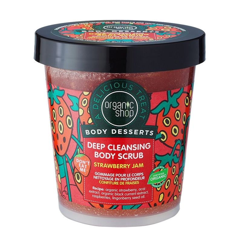 Tẩy Tế Bào Chết Toàn Thân Organic Shop Body Desserts 450ml - STRAWBERRY JAM