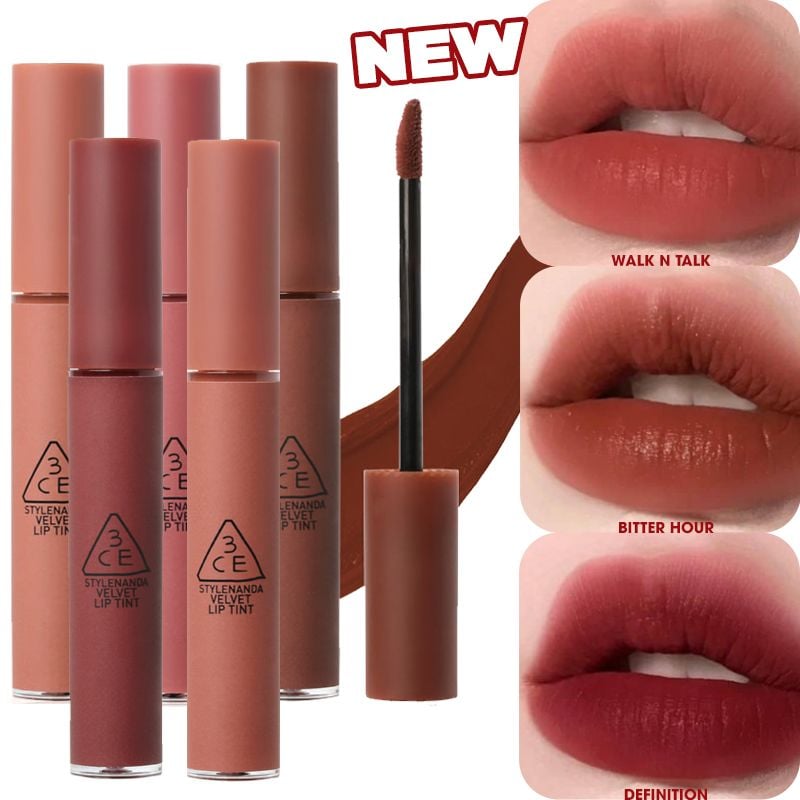 Son Kem Lì, Lên Màu Chuẩn 3CE Velvet Lip Tint 4g