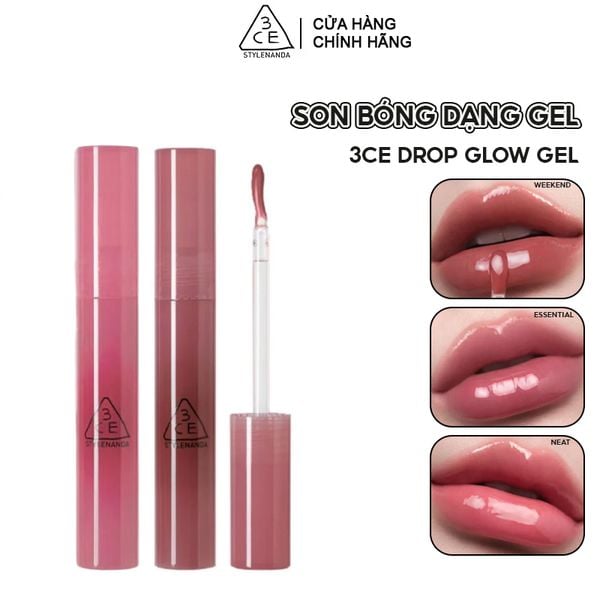  Son Bóng Dạng Gel 3CE Căng Mọng Drop Glow Gel 4g 