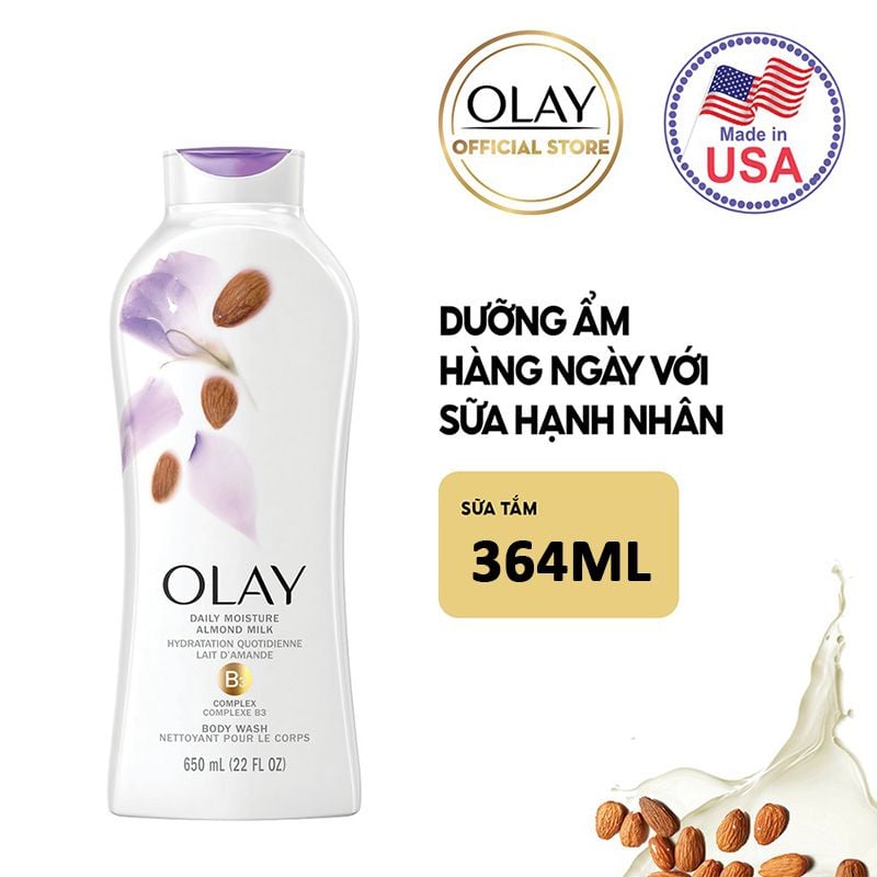 Bộ Sữa Tắm OLAY Dưỡng Ẩm Hương Thiên Nhiên (Fresh Outlast White Strawberry & Mint Body Wash 650ml + Age Defying Vitamin E Body Wash 364ml)