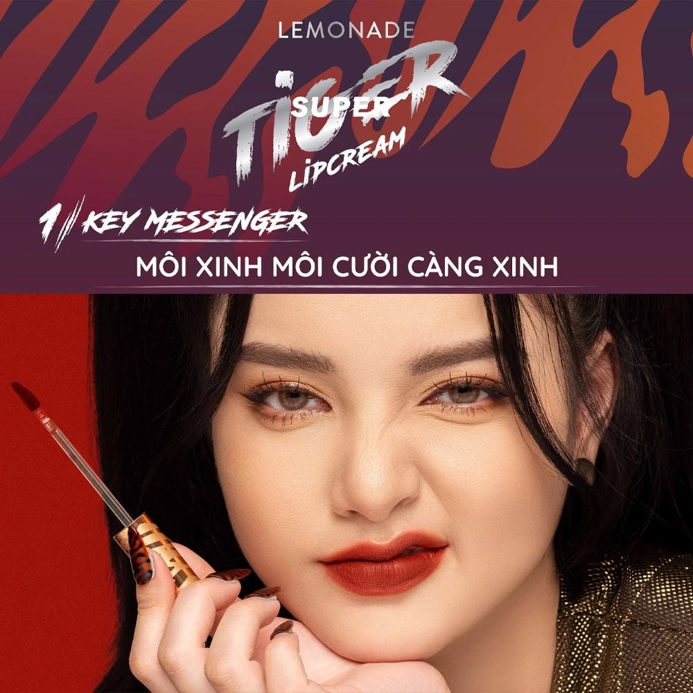 Son Kem Lì, Mịn Mượt Nhẹ Môi Lemonade Supertiger Lipcream 5g #02 WILD