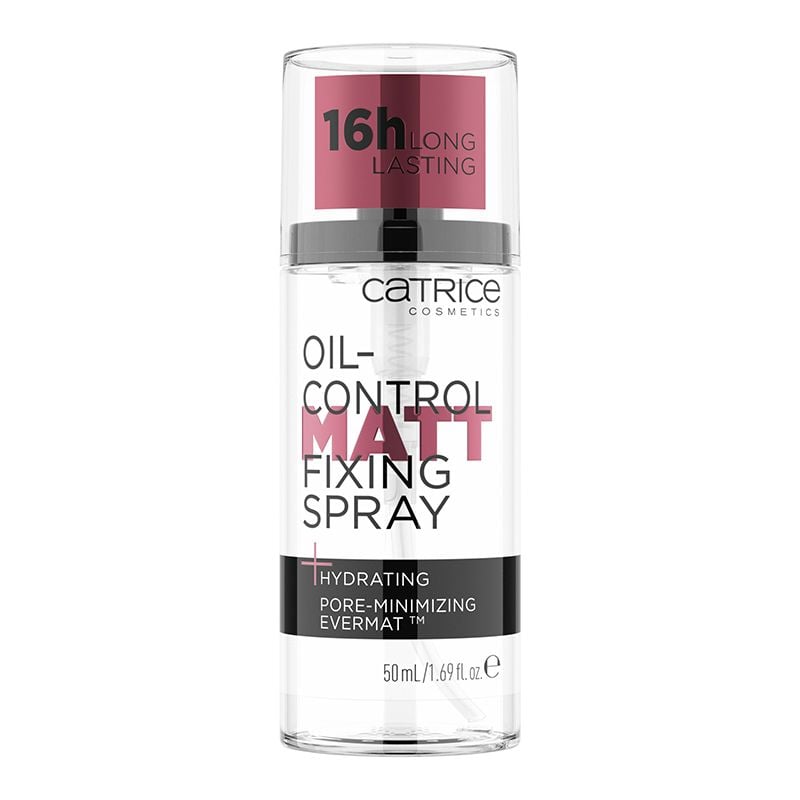 Xịt Khóa Nền Catrice Kiềm Dầu, Giữ Ẩm, Căng Bóng, Lâu Trôi Catrice Fixing Spray 50ml