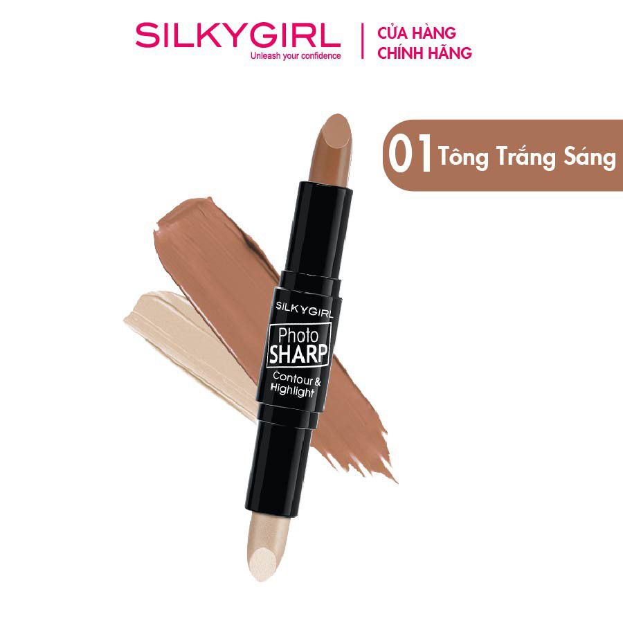 Thỏi Tạo Khối Và Highlight Đa Năng Silkygirl Photo Sharp Contour & Highlight 8g