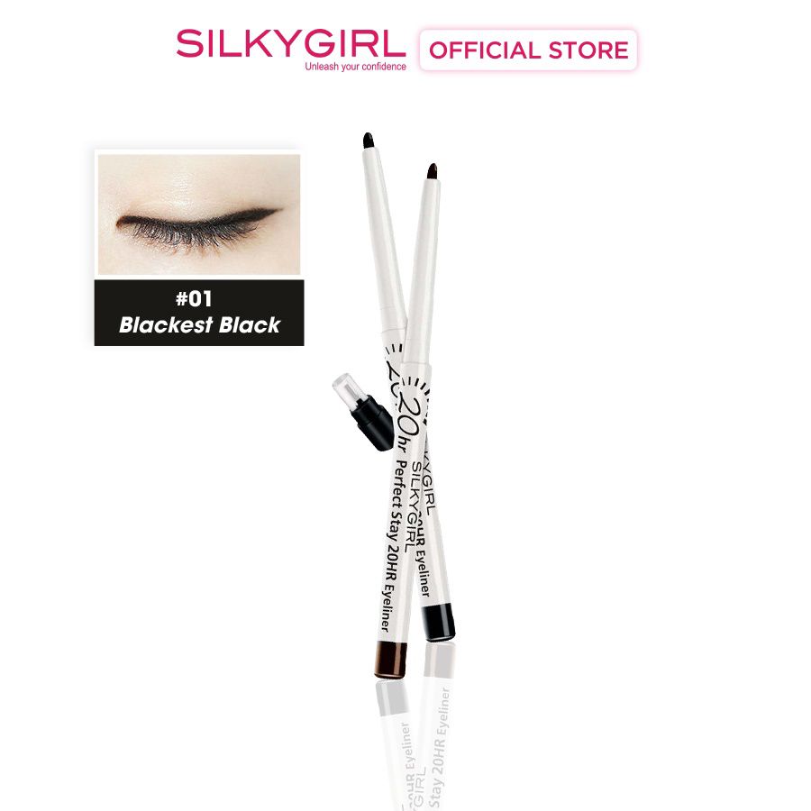 Chì Kẻ Mắt Silkygirl Nét Mảnh Cho Đôi Mắt Sắc Sảo Perfect Stay 20Hr Eyeliner 0.28g