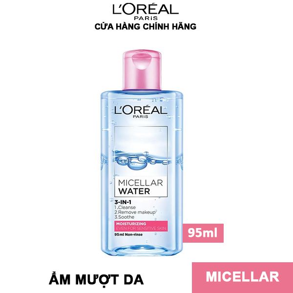 [95ml] Nước Tẩy Trang Dưỡng Ẩm Cho Da Khô L'Oreal Micellar Water Moisturizing