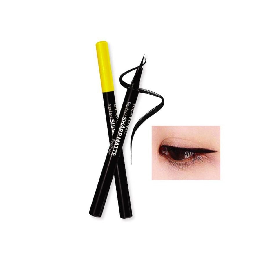 Bút Kẻ Mắt Nước Silkygirl Siêu Lì, Sắc Nét, Lâu Trôi Perfect Sharp Matte Eyeliner 1.2ml #01 MATTE BLACK