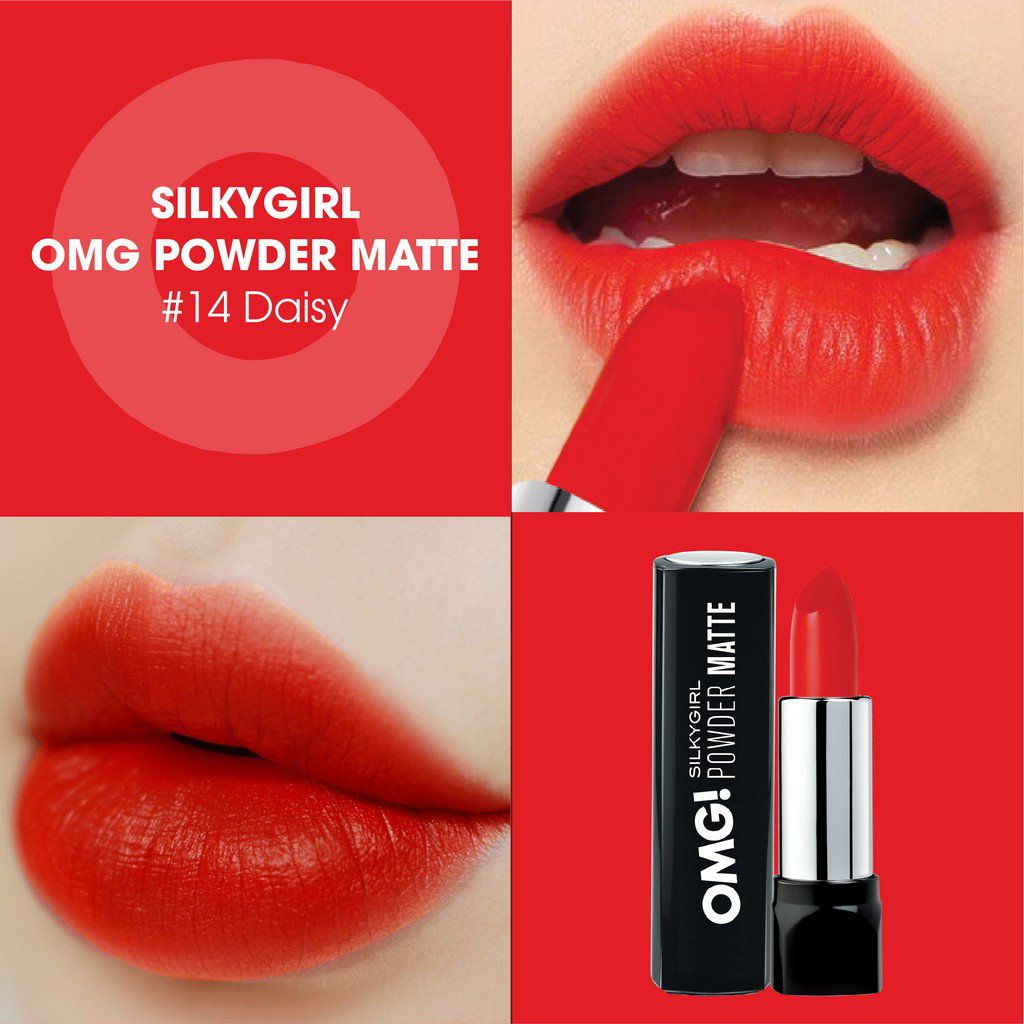 Son Thỏi Lì Silkygirl Siêu Mịn Môi OMG Powder Matte #02 MOCHA 3.5g