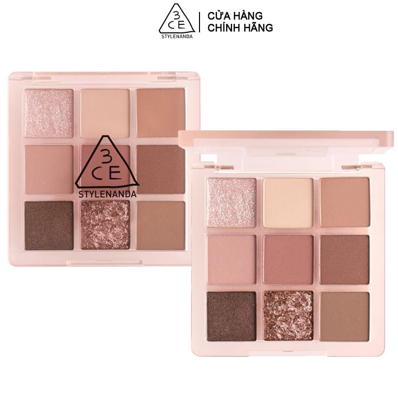 Bảng Phấn Mắt 9 Ô Màu 3CE Multi Eye Color Palette (Warm Vs Cool) - Some Def 8.2g (hàng sắp về)