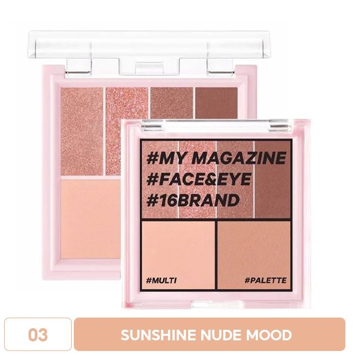 [FACE & EYE 6 IN 1] Bảng Phấn Mắt, Má Hồng, Tạo Khối Đa Chức Năng 16Brand My Magazine