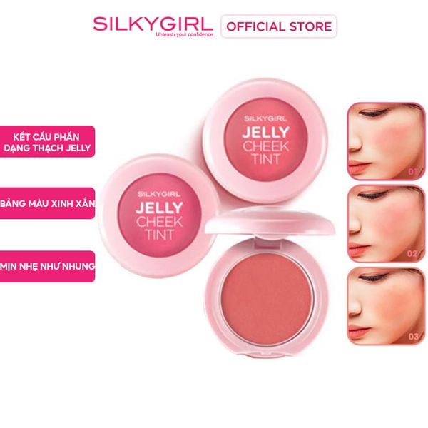  Phấn Má Hồng Silkygirl Dạng Thạch Bền Màu Lâu Trôi Jelly Cheek Tint 3g 