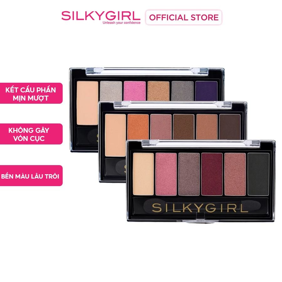 Bảng Phấn Mắt 6 Màu Silkygirl Xinh Xắn Cho Đôi Mắt Lung Linh Truly Nude Eye Shadow Palette 6g