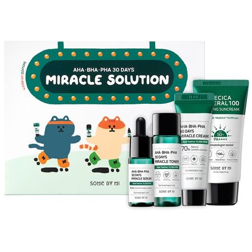 [4 Items] Bộ Kit Chăm Sóc Da Mụn Some By Mi Some By Mi AHA BHA PHA 30 Days Miracle Solution 4-Step Kit (Edition)