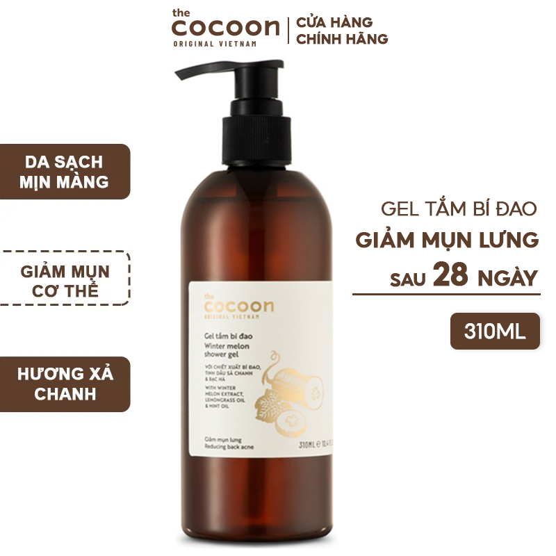 [310ML] Sữa Tắm Dạng Gel Giảm Mụn Vùng Lưng Chiết Xuất Bí Đao Cocoon Winter Melon Shower Gel