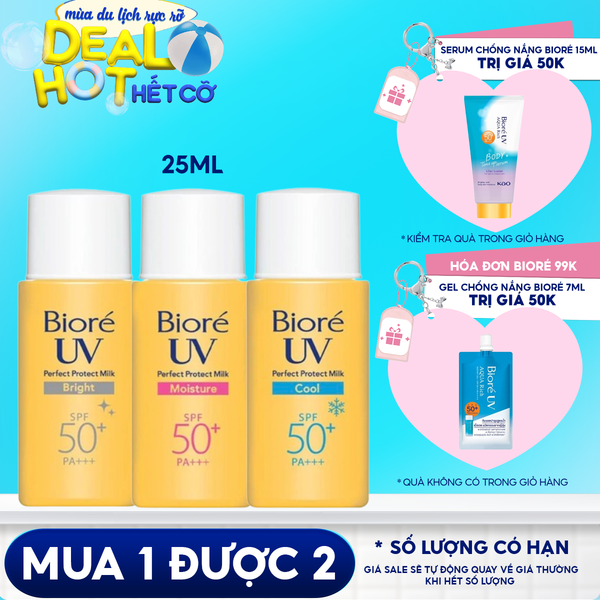 Sữa Chống Nắng Bảo Vệ Da Hoàn Hảo Bioré UV Perfect Protect Milk SPF50+/PA+++ 25ml