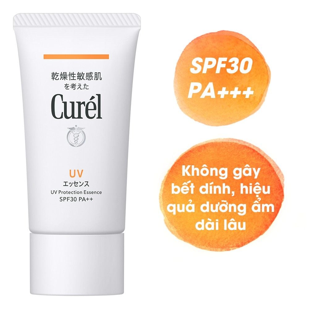 Kem Chống Nắng Curél Dạng Tinh Chất Cho Da Khô Nhạy Cảm UV Protection Essence SPF 30/PA++ 50g
