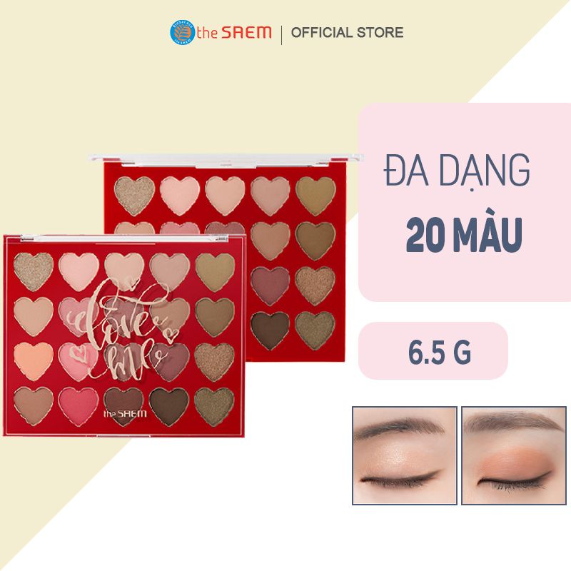 Bảng Phấn Mắt 20 Màu The Saem Love Me Eyeshadow Palette