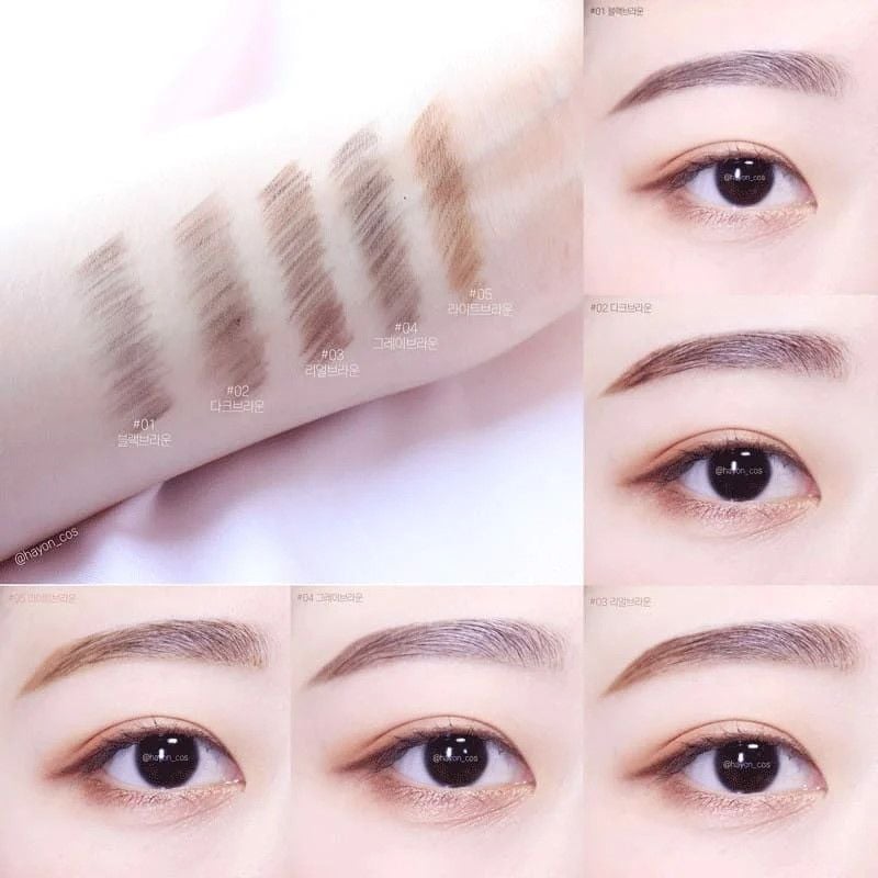 [5 MÀU] Chì Kẻ Mày Nét Mảnh, Lâu Trôi Karadium Auto Eyebrow Pencil 0.18g