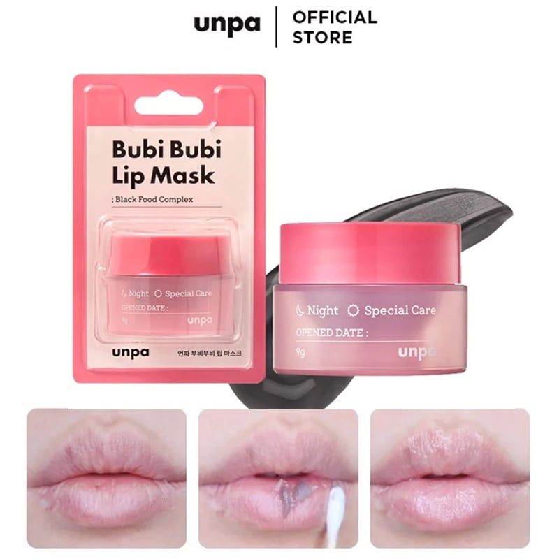 Mặt Nạ Ngủ Môi Dưỡng Ẩm Chống Lão Hóa Unpa Bubi Bubi Lip Mask 9g