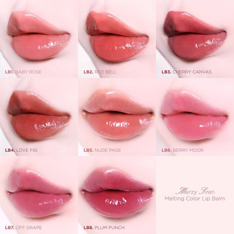 [New][LB1 -LB8] Son Dưỡng Ẩm Có Màu Cho Môi Mềm Mịn, Căng Mọng Merzy Siren Melting Color Lip Balm 3g