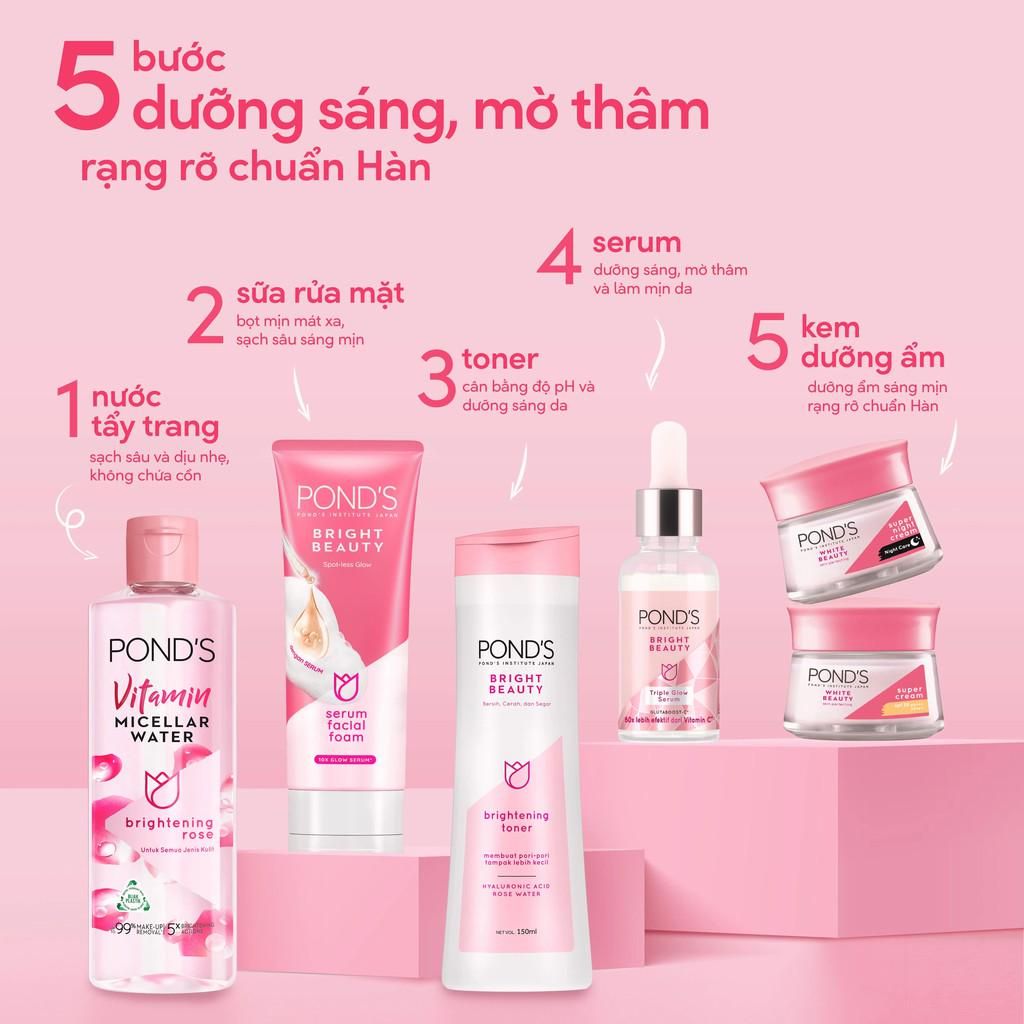 Serum POND'S Hỗ Trợ Dưỡng Trắng, Mờ Thâm POND'S Bright Beauty 3D Glow Serum 30g