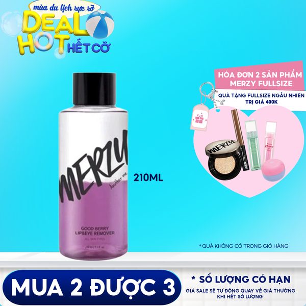 Nước Tẩy Trang Mắt Môi Merzy Good Berry Lip Eye Remover 210ml