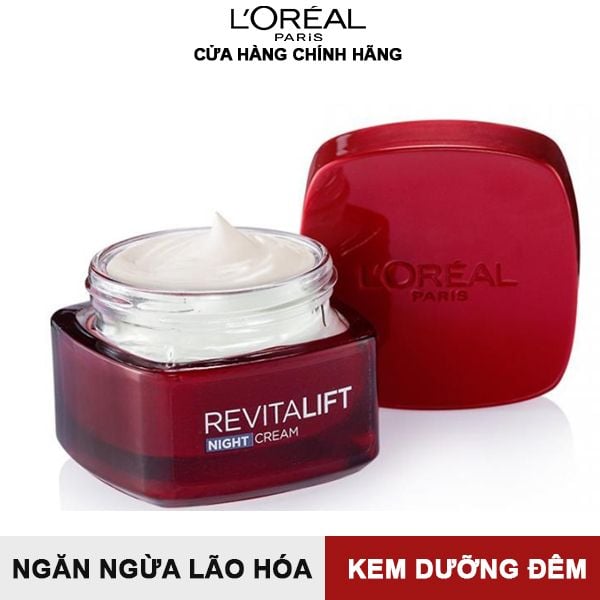 Kem Dưỡng Ngăn Ngừa Lão Hòa Ban Đêm L'Oreal Revitalift Moisturizing Cream Night 50ml