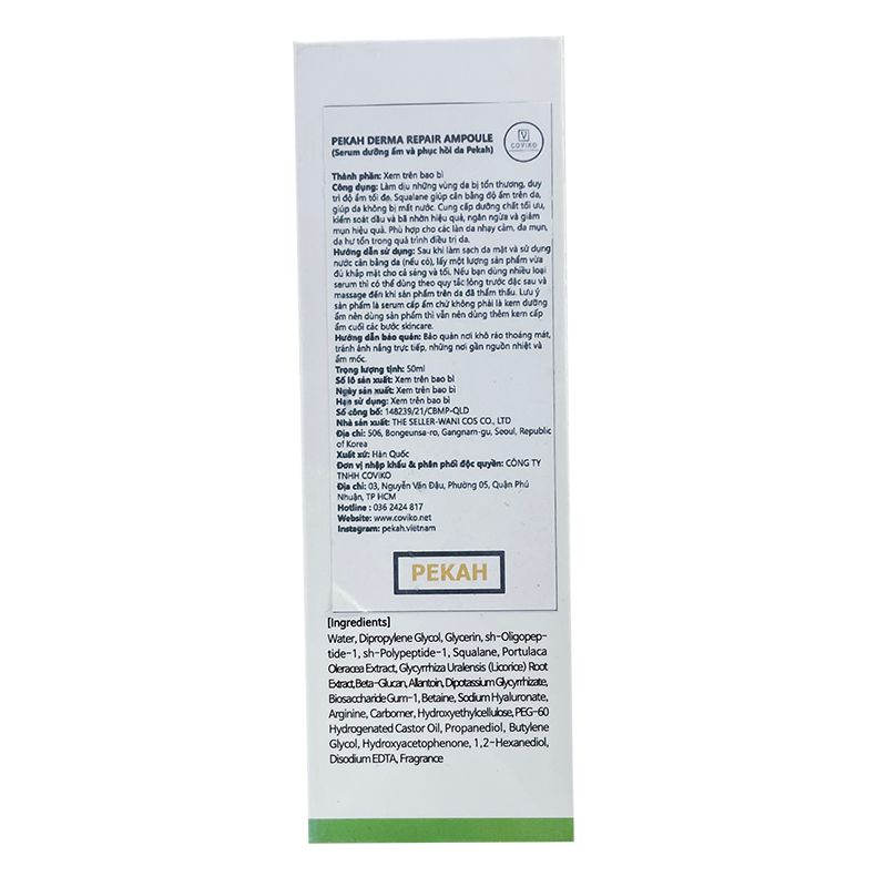 Tinh Chất Phục Hồi, Tái Tạo Da Pekah Derma Repair Ampoule 50ml – THẾ ...