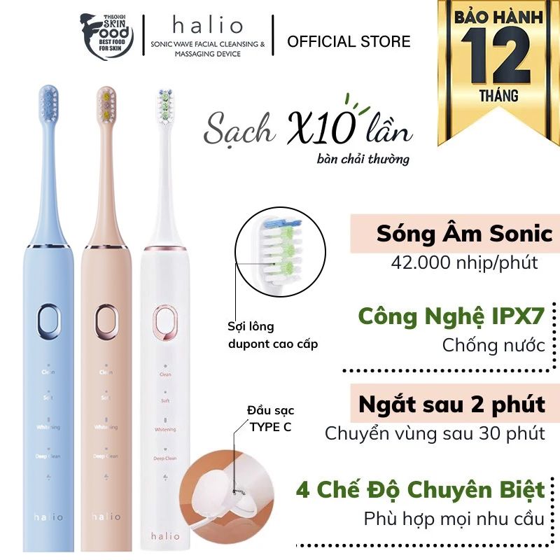 Bàn Chải Điện Halio Sonic Smartclean Electric Toothbrush