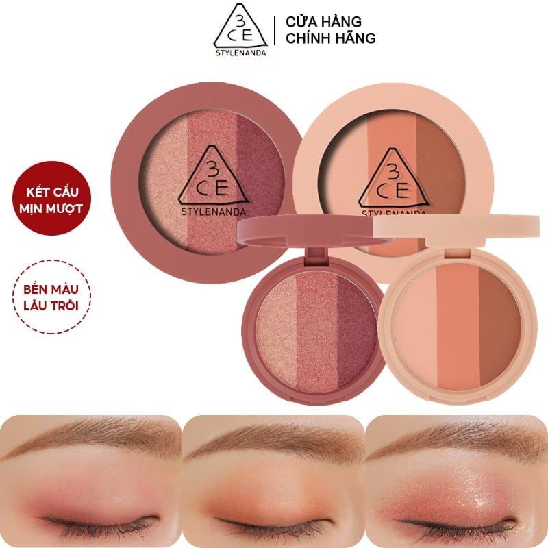 Bảng Phấn Mắt 3 Màu Lấp Lánh 3CE Triple Shadow