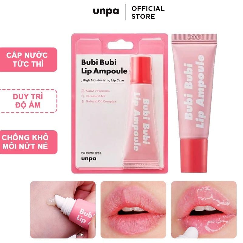 Son Dưỡng Ẩm Cho Môi Căng Mọng Unpa Bubi Bubi Lip Ampule 10ml