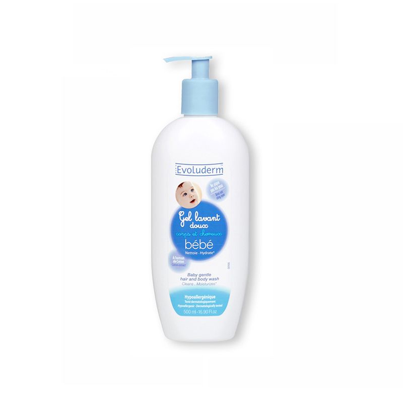 Gel Tắm Gội Nhẹ Dịu Cho Em Bé Evoluderm Gel Lavant Doux Bebe 500ml