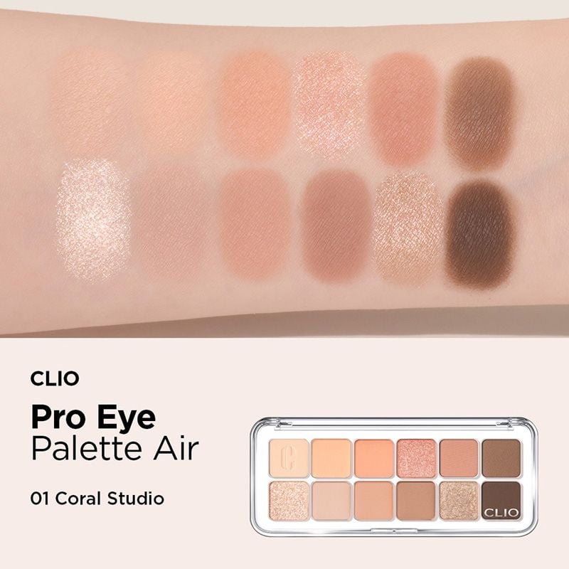 Bảng Phấn Mắt 12 Ô Clio Pro Eye Palette Air 7.2g