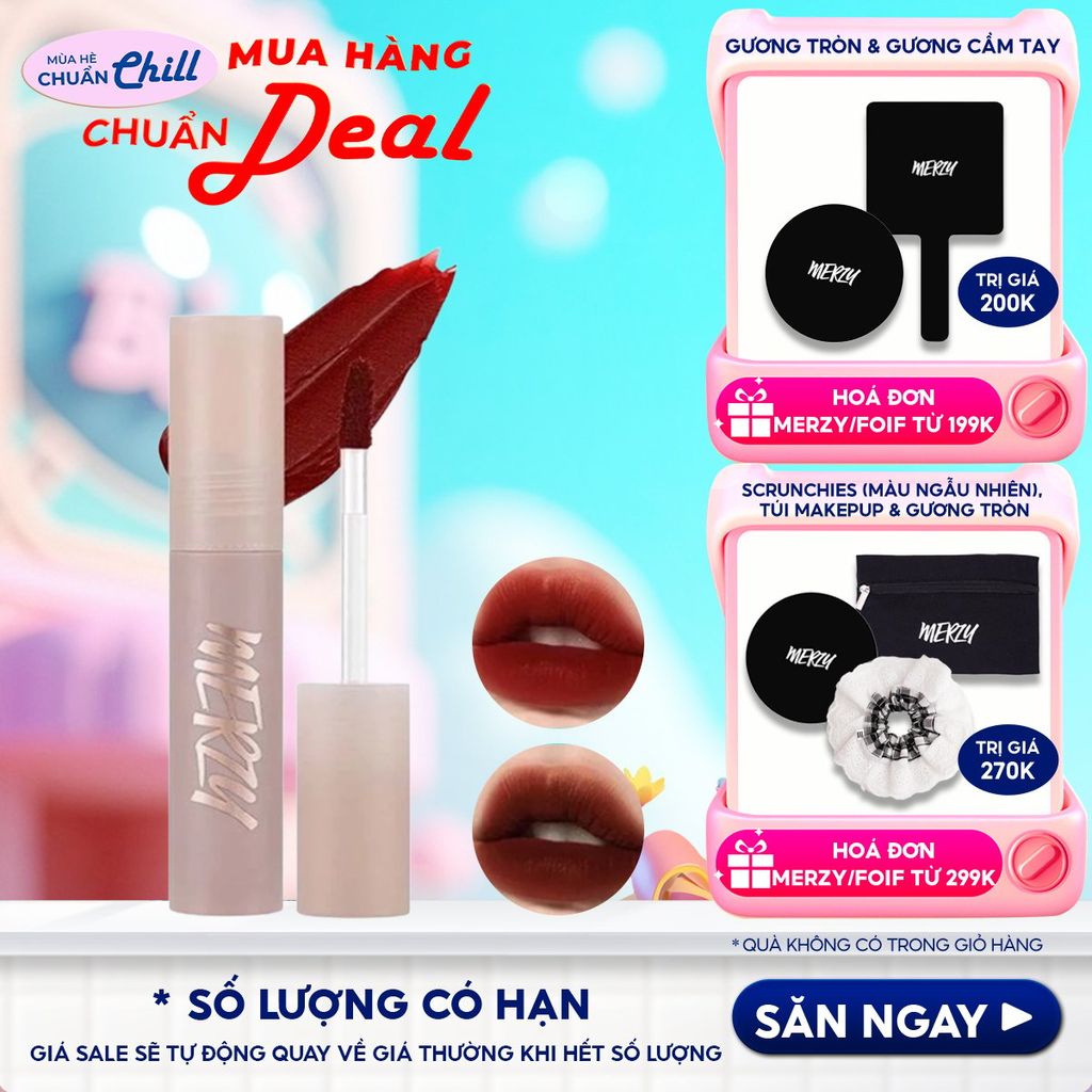 [Academia Collection] Son Kem Siêu Lì, Lâu Trôi, Lên Màu Chuẩn Merzy Academia Mellow Tint 4g