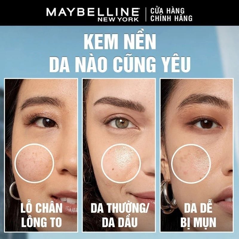 Kem Nền Maybelline Kiềm Dầu, Cho Lớp Nền Mịn Lì Tự Nhiên Fit Me Matte Poreless Foundation 30ml