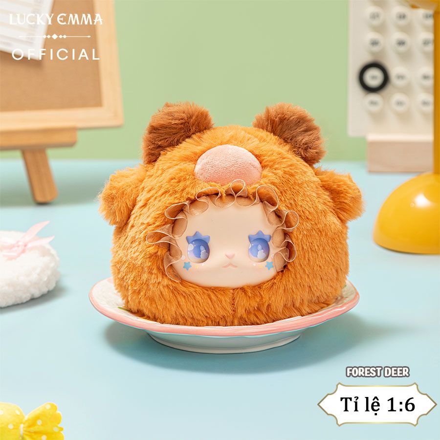 Móc Khóa Gấu Bông Lucky Emma RUA RUA ZOO Vinyl Face Plush Keychain Blind Box - MJ-000085 (1 box ngẫu nhiên)