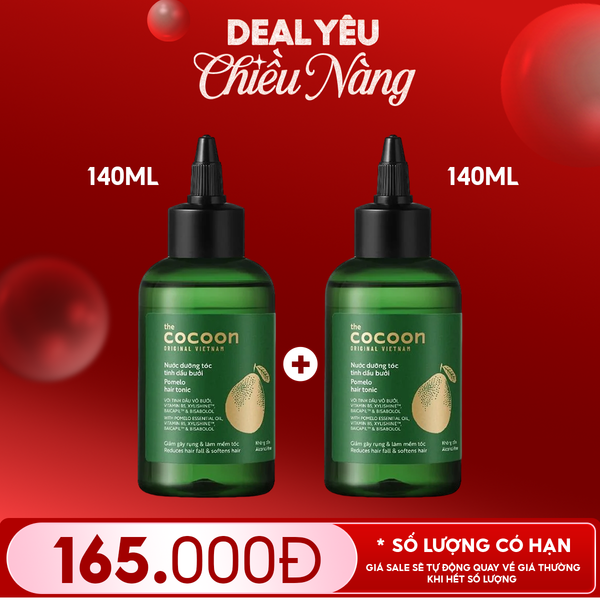 Nước Dưỡng Tóc Hỗ Trợ Giảm Gãy Rụng Và Làm Mềm Tóc Tinh Dầu Bưởi Cocoon Pomelo Hair Tonic 140ml