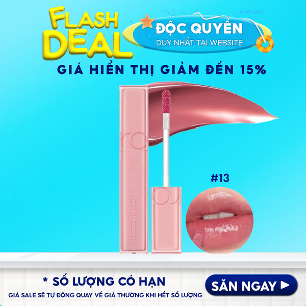 Son Tint Bóng, Siêu Lì Cho Đôi Môi Căng Mọng Romand Dewyful Water Tint 5g
